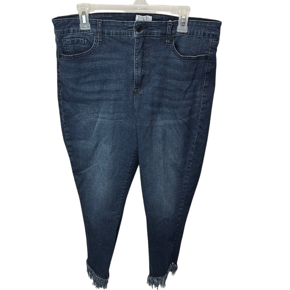 Sofia Jeans Frayed Hem Dark Wash Denim‎ Jeans Size 16